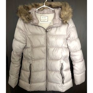 Zara girls winter coat. Size 13/14. Beige.